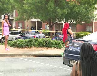 Atlanta Police investigate after two people were shot along Moury Avenue on June 19, 2023.