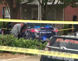 Atlanta Police investigate after two people were shot along Moury Avenue on June 19, 2023.