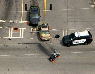 Smyrna Police investigate a deadly crash along Windy Hill Road near Village Parkway on June 19, 2023.
