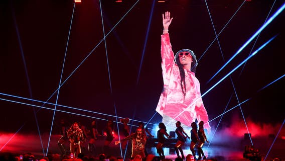 Offset and Quavo reunite for tribute to Takeoff at BET Awards