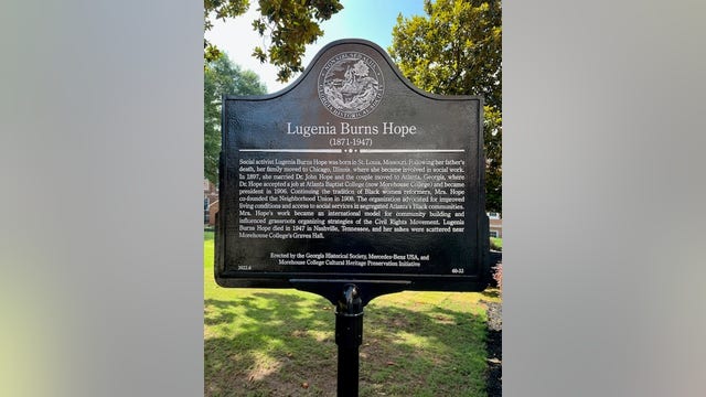 Atlanta activist Lugenia Burns Hope honored with historical marker at Morehouse