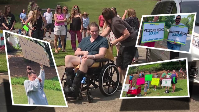 Roswell teen shot in the face returns home to cheers and celebration after months in hospital