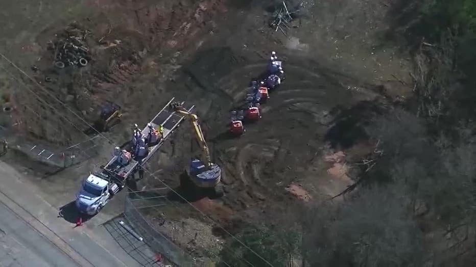 Crews continue to clear the future site of the Atlanta Public Safety Training Center.