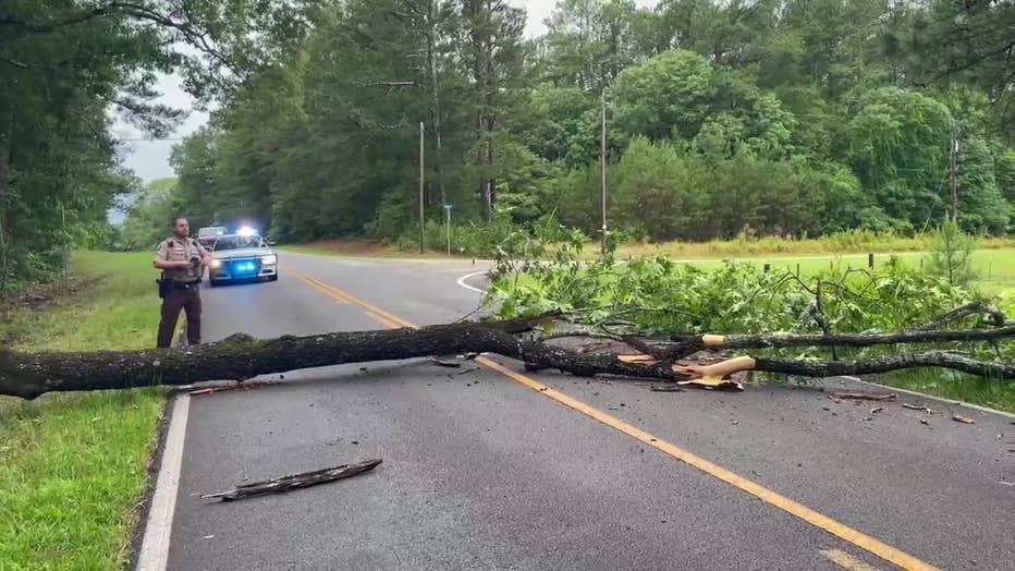 The Troup County community cleans up after a series of storms tear through the area on June 14, 2023.