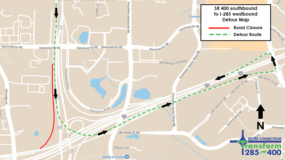 Completion of Transform 285/400 Project to close multiple lanes