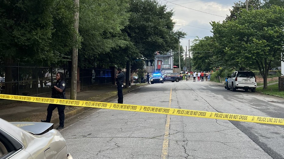 Atlanta police investigate two people shot along McDaniel Street SW on June 20, 2023.