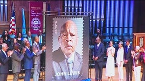 John Lewis Forever Stamp unveiled at Morehouse College