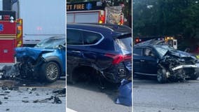 2 people hospitalized in 5-car wreck in Gwinnett County