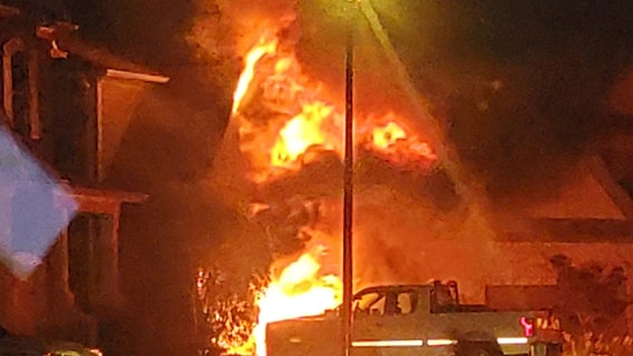 Massive garage fire leaves Buford home heavily damaged