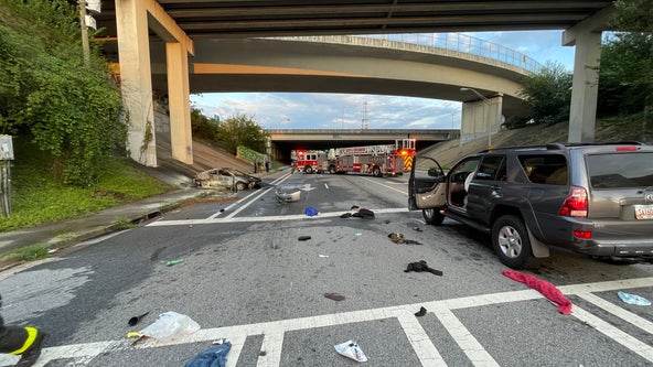 2 injured in fiery crash near Pollard, Ralph David Abernathy boulevards