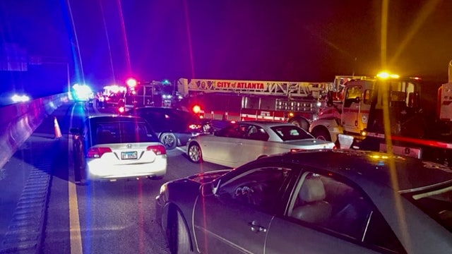 Tractor-trailer crashes into firetruck working on I-285, multiple firefighters injured