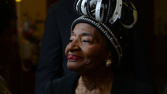 Christine King Farris lying in state at Georgia Capitol