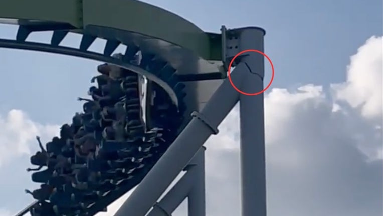 Roller coaster with big crack has a second structural issue