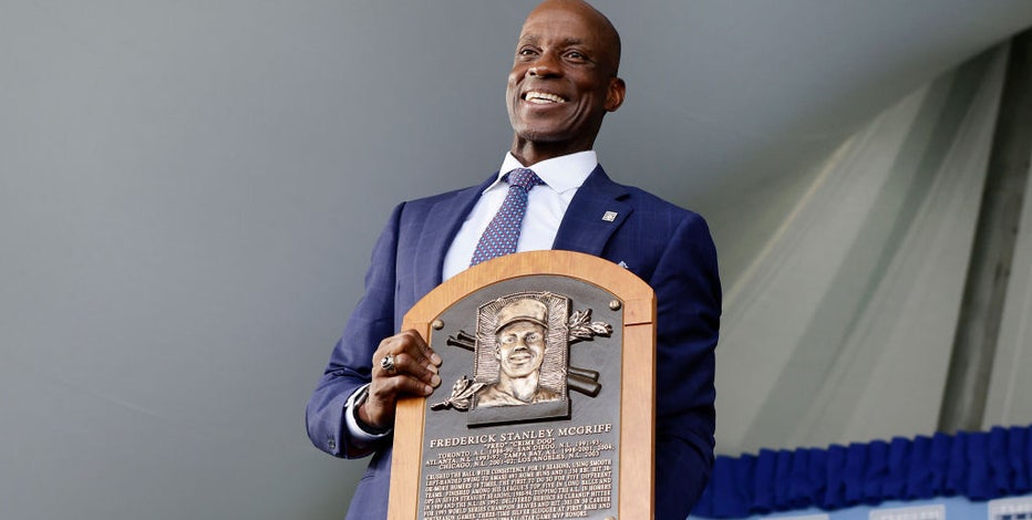 Fred McGriff at bat during a game from his career with the Toronto News  Photo - Getty Images