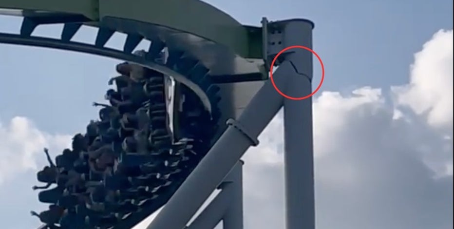 Roller coaster with big crack has a second structural issue