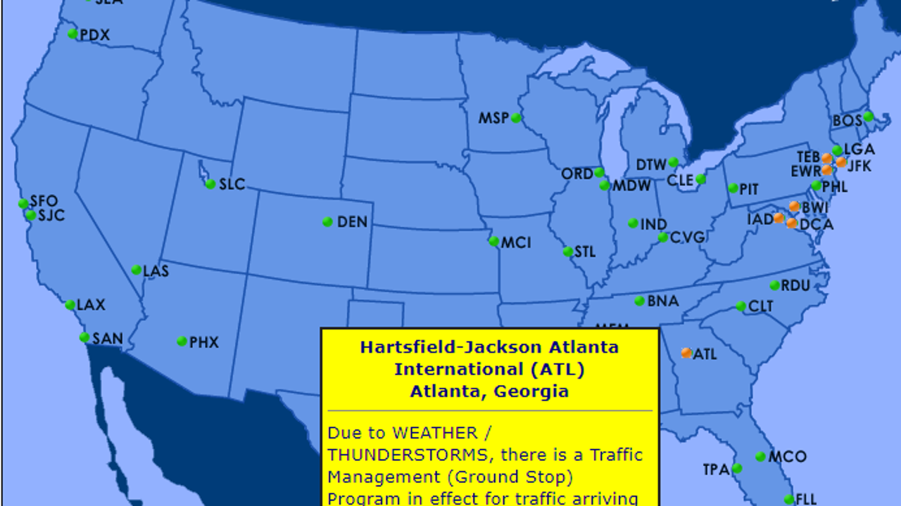 Incoming thunderstorms halt flights, disrupt MARTA transportation to Atlanta airport