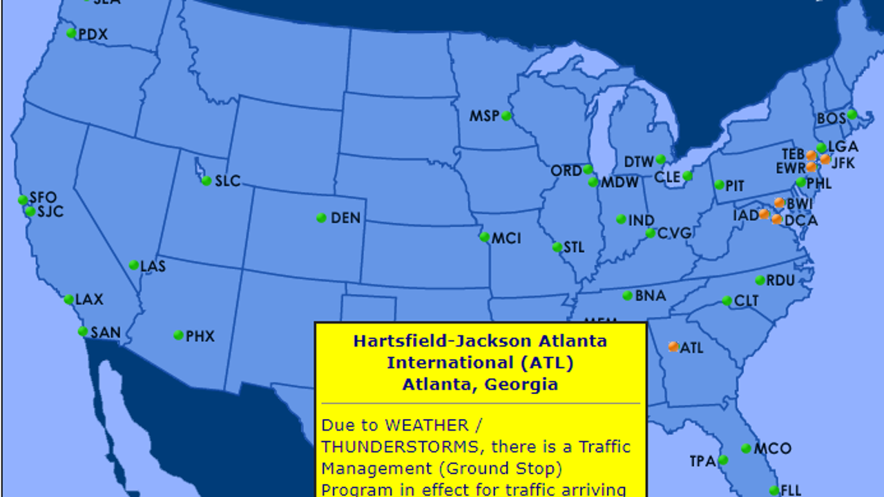 Incoming thunderstorms halt flights, disrupt MARTA transportation to