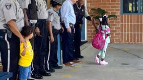 Georgia sheriff escorts kindergartner of fallen deputy to first day of school