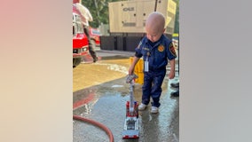 3-year-old boy battling cancer named honorary Cherokee County firefighter