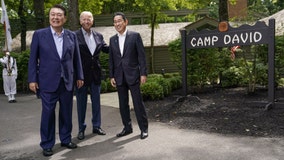 US, Japan and South Korea open Camp David summit to bolster security over objections of Beijing