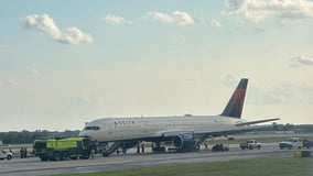 Delta plane tire blows on landing at Atlanta airport, 1 person injured