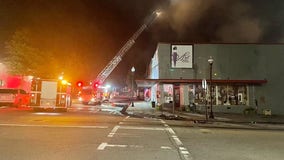 Fire rips through historic building in downtown Covington Friday night