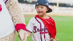 11-year-old boy on a mission throws first pitch at Truist Park