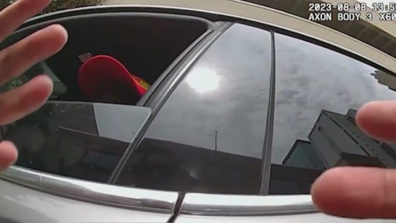 Video: Man in stolen Maserati tries to run from officer during traffic stop