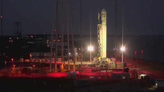 Antares rocket blasts off from NASA's Wallops Flight Facility in Virginia