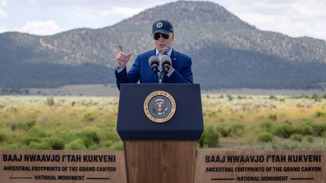 Biden visits Arizona, announces historic Grand Canyon monument designation