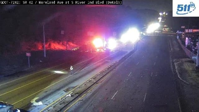 Lanes reopen after crash with fire on Moreland Avenue NB