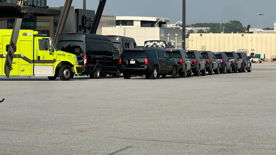 Trump motorcade at Hartsfield-Jackson Atlanta International Airport (FOX 5 Atlanta).