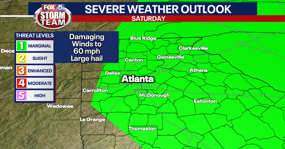 Georgia weather: Strong to severe storms possible Saturday | FOX 5 Atlanta