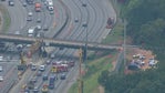 Truck crashes into bridge on I-285 in Sandy Springs snarling traffic