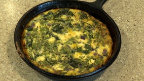Recipe: Baked spinach and goat cheese frittata