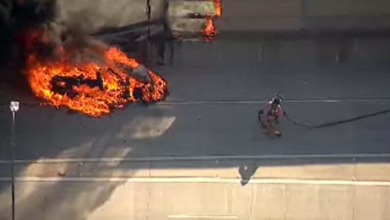 I-75 express lanes in Cobb County reopen after car fire