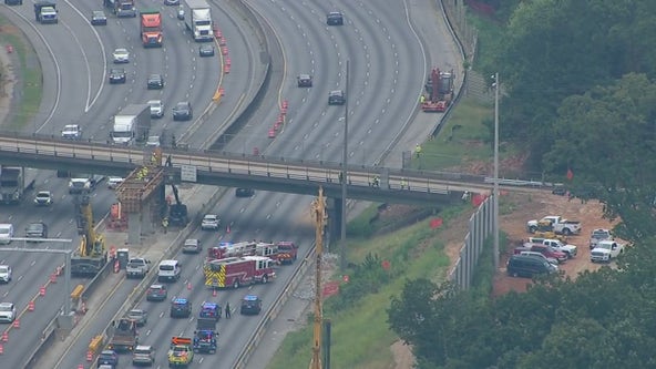 Crews continue work on I-285, Mt. Vernon Hwy. bridge after tractor-trailer strikes overpass