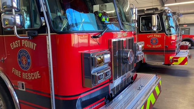 Unconscious victim, service dog rescued from fire by East Point firefighters