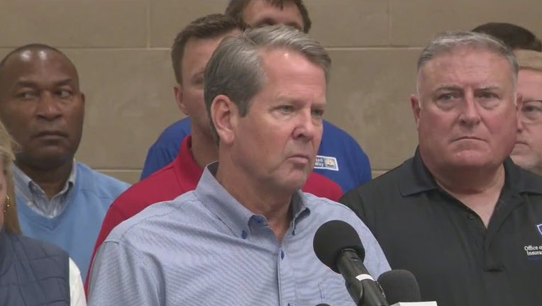 Gov. Brian Kemp holds press conference to update public on impact of Hurricane Idalia Friday Sept. 1, 2023.