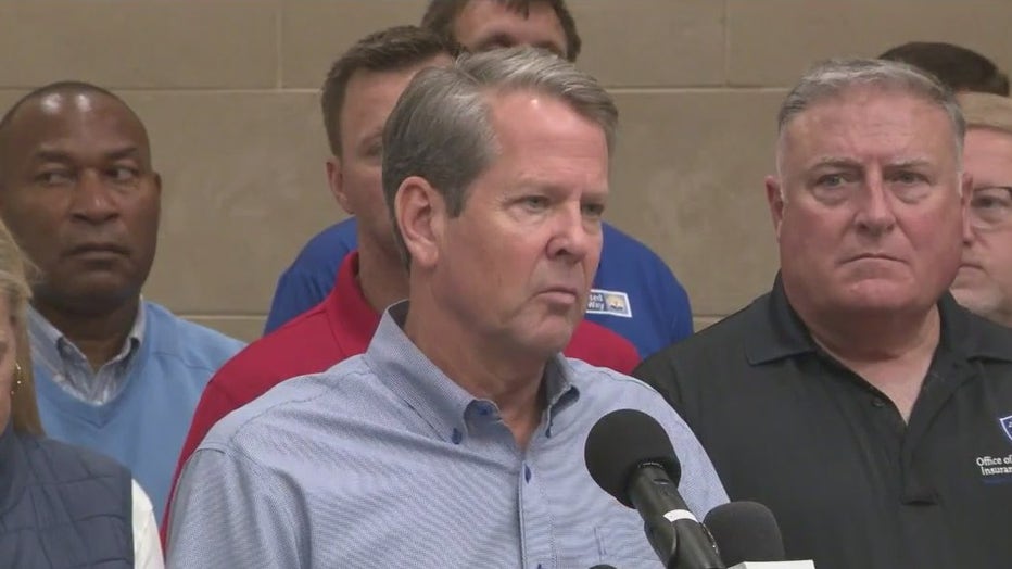 Gov. Brian Kemp holds press conference to update public on impact of Hurricane Idalia Friday Sept. 1, 2023.