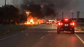 Gas balloon in race across nation crashes into power station near Crandall, 2 injured