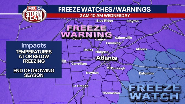 Atlanta weather: Freezing start to November