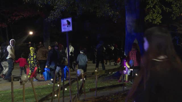 Hundreds attend College Park neighborhood trick-or-treat event secured by police