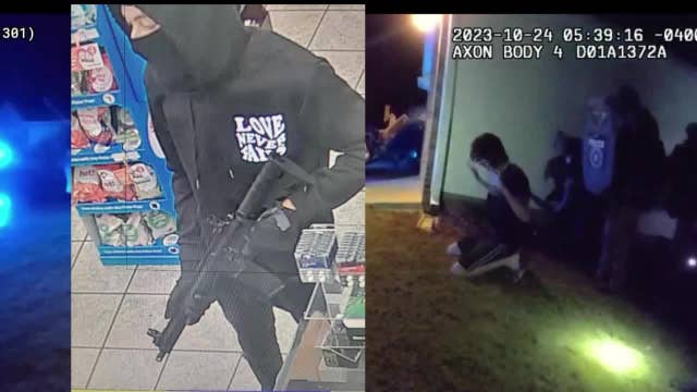 Man wearing bible verse on shirt as he robbed store with AR-15-style rifle arrested