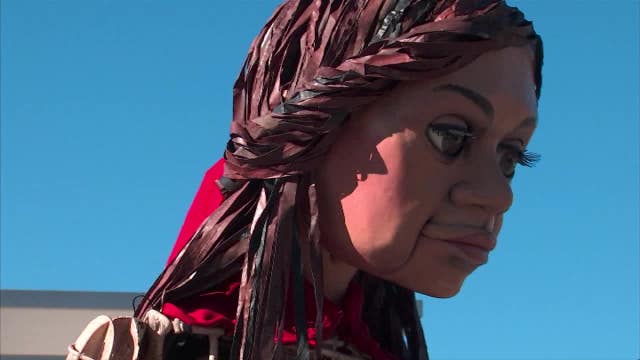 Little Amal, internationally known 12-foot puppet, bringing refugee awareness to Atlanta