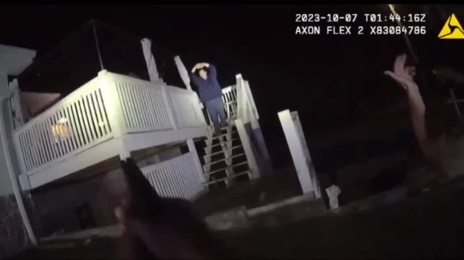 Shaun Christopher Plummer is caught on Coweta County Sheriff’s Office body camera video being arrested for shooting his friend between the eyes on Oct. 6, 2023.