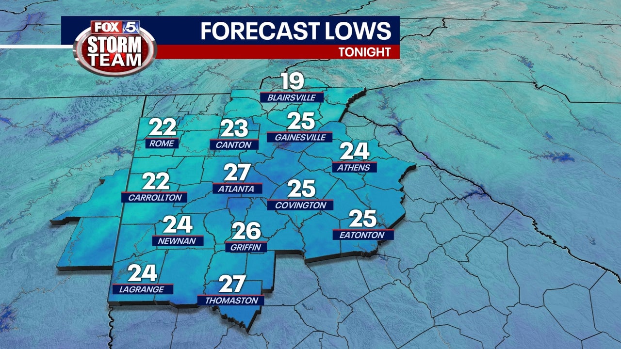 Atlanta weather: Cold snap continues ahead of rainy weekend | FOX 5 Atlanta