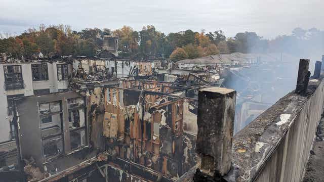 Reserve at LaVista Walk apartment fire: Risk of collapse keeps firefighters, residents out