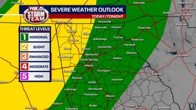 Risk of severe storms overnight for metro Atlanta, North Georgia