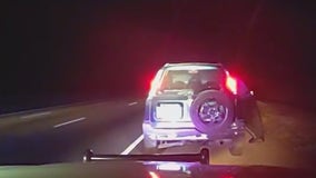 Dramatic dashcam footage shows Gwinnett police officer nearly hit by car